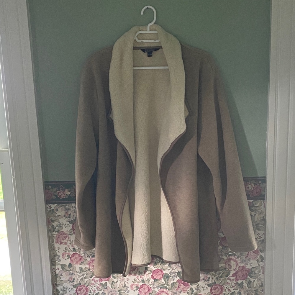 Cozy Tan Open Front Cardigan